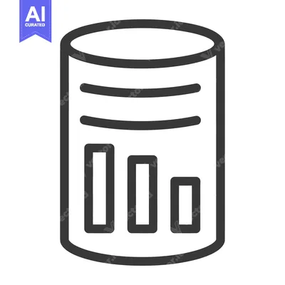 Aset premium populer: A cylindrical icon depicting a data storage and performance diagram