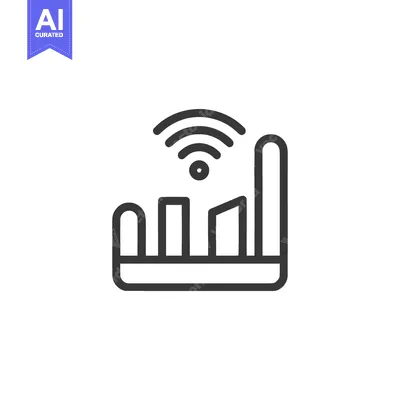 Popular premium asset: Minimalist Router Icon: Wireless Network Signal Strength Illustration