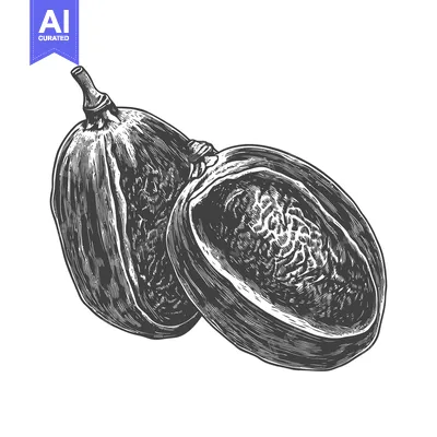 Aset premium populer: Hand Drawn Illustration Of A Passion Fruit