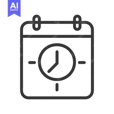 Popular premium asset: A simple graphic representation of a calendar and clock icon