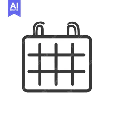 Popular premium asset: A simple black and white icon depicting a calendar object