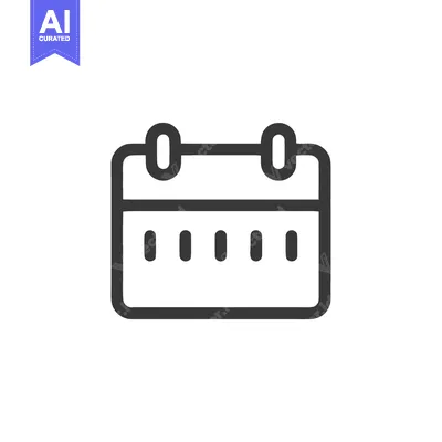 Aset premium populer: Minimalist Calendar Icon: Clean Line Art for Scheduling and Reminders