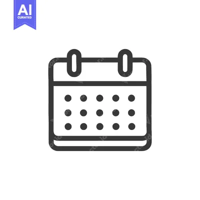 Aset premium populer: Minimalist Calendar Icon: Clean Design for Scheduling and Reminders