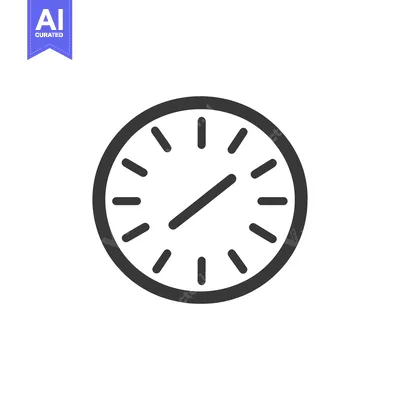 Aset premium populer: Simple and minimalist illustration showing a circular analog clock des