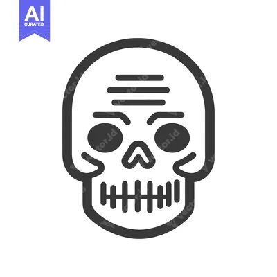 Popular premium asset: A minimalist stylized skull illustration with simple black design