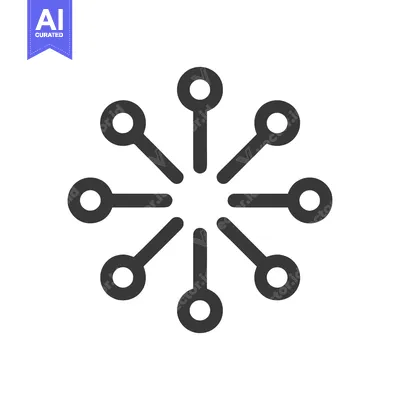 Premium design asset: Network Connection Icon: Minimalist Design with Circular Nodes and Lin