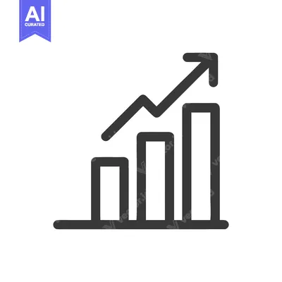 Aset premium populer: Ascending Bar Graph Icon: Growth, Progress, and Positive Trend Illustr