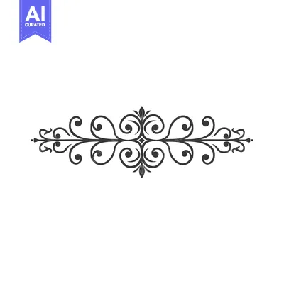 Decorative Black and White Swirl Design