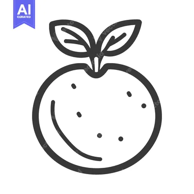 Popular premium asset: Simple monochrome illustration of a fresh fruit with leaves