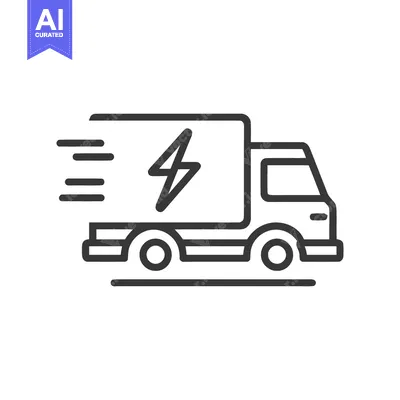 Popular premium asset: Electric Delivery Truck Icon: Fast, Sustainable Transportation, Minima