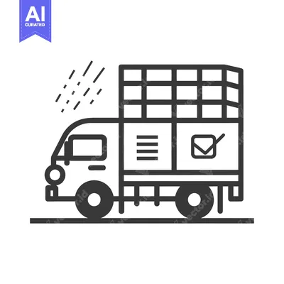 Aset premium populer: Delivery Truck Icon with Rain and Check Mark