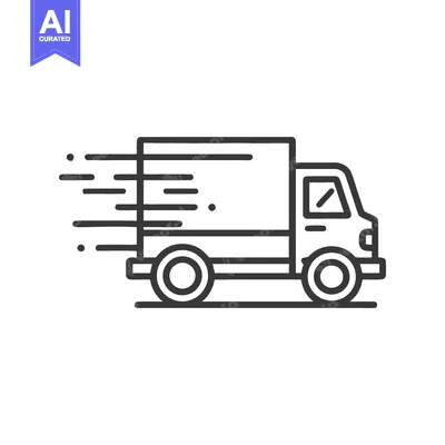 Popular premium asset: Fast Delivery Truck Icon: Dynamic Line Art Symbolizing Speed and Trans