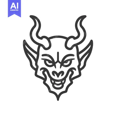 Popular premium asset: A simple illustrated image of a demonic horned face
