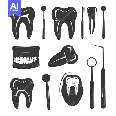 Aset premium populer: Dental Care Tools and Teeth Illustrations