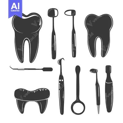 Aset desain premium: Dental Tools and Teeth Illustrations