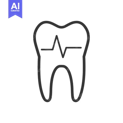 Popular premium asset: A stylized tooth containing a medical waveform illustration