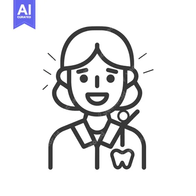 Aset premium populer: A smiling female dentist holding a dental examination instrument