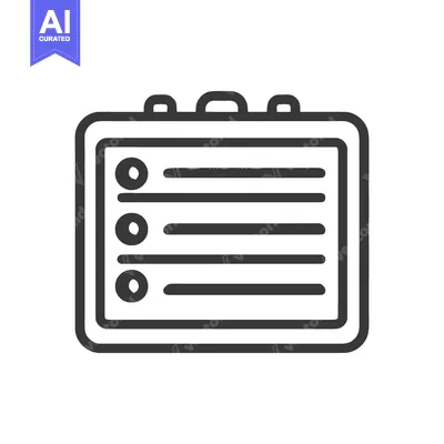 Aset premium populer: Minimalist Clipboard Icon: List with Checkmarks and Rounded Frame Desi