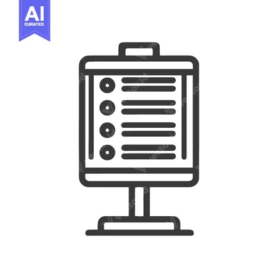 Aset premium populer: Minimalist Checklist Icon: Black Outline on White Background, Task Man