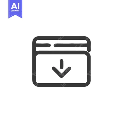 Aset desain premium: Minimalist Download Icon: Arrow Pointing Down from File Storage