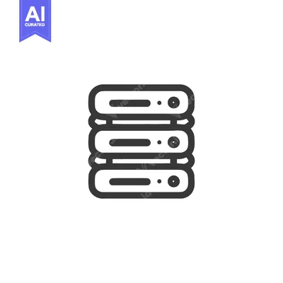 Popular premium asset: Stacked Server Icon: Data Storage and Network Infrastructure Symbol