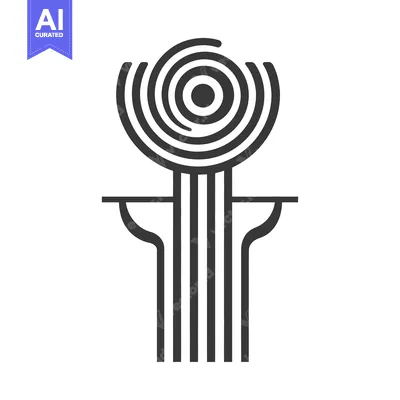 Aset desain premium: A stylized image of a flower shaped abstract design
