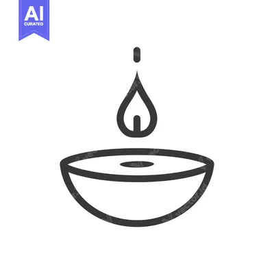 Aset desain premium: Simple icon depicting a vessel with a droplet falling above it