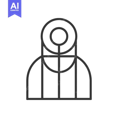 Popular premium asset: A simple geometric illustration depicting the shape of a person