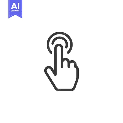 Aset premium populer: Finger Tap Icon: Hand Gesture, Touchscreen Interaction, Modern Line Ar