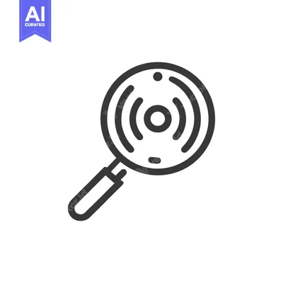 Aset premium populer: Magnifying Glass with Target Icon: Sleek Line Art for Precision Focus