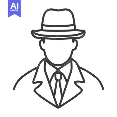 Premium design asset: An illustration depicting a person wearing a hat and coat