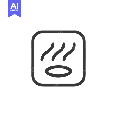 Aset premium populer: Oven Icon: Simple Black Line Art Symbolizing Heat and Cooking