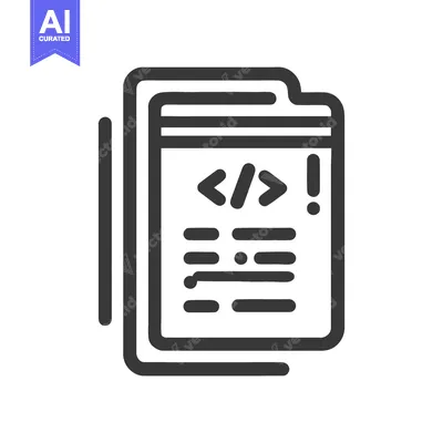 Aset premium populer: Minimalist Code File Icon with Angle Brackets and Exclamation Point
