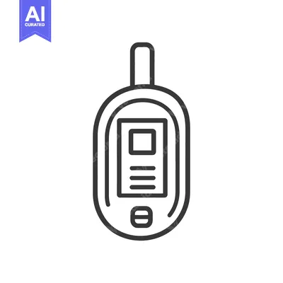 Aset desain premium: A simple illustration depicting a black and white electronic device