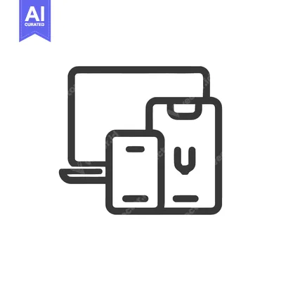 Responsive Design Icon: Laptop, Tablet, and Smartphone Outline