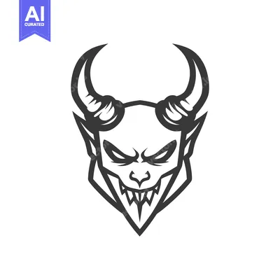 Popular premium asset: The graphic depiction of an evil horned demon face