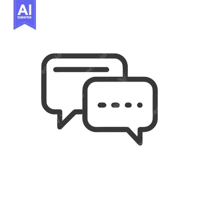 Premium design asset: Minimalist Chat Bubbles Icon: Communication, Dialogue, and Messaging S