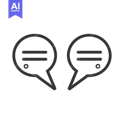 Popular premium asset: Two connected speech bubbles indicating communication or dialogue betw