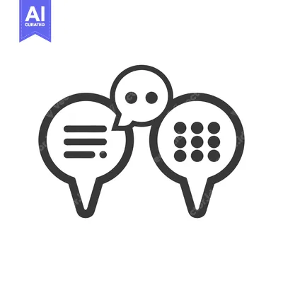 Premium design asset: Three Speech Bubbles Representing Communication and Ideas Exchanged