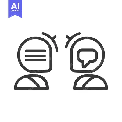 Two people communicating with speech bubbles above them clearly
