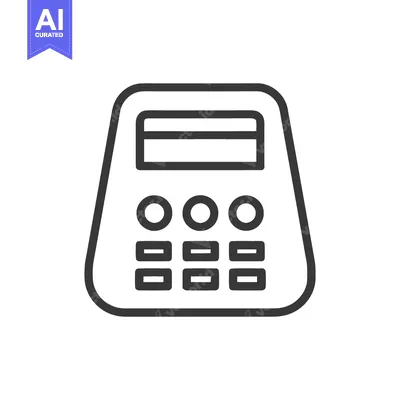 Aset desain premium: Minimalist POS Terminal Icon: Payment Device Outline on White Backgrou