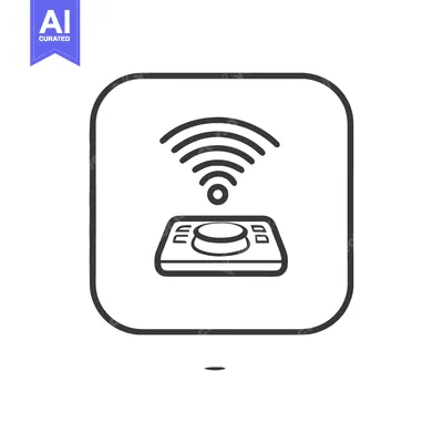 Premium design asset: Smart Home Hub Icon: Wireless Connectivity and Automation Symbol in Mi