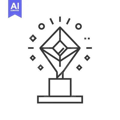 Premium design asset: Diamond Award Trophy Icon with Geometric Design