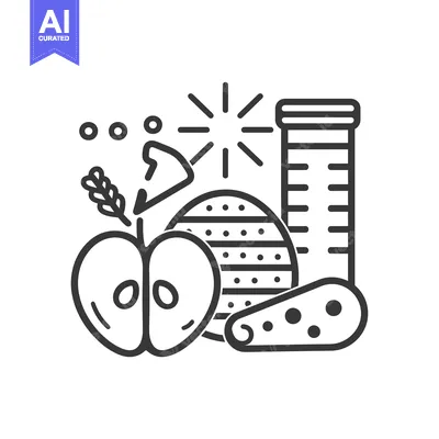 Aset desain premium: Dietary Food Icon Illustration