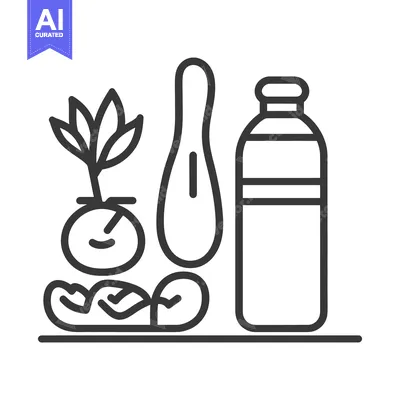 Aset premium populer: An illustration showing plant tools and water container on a shelf