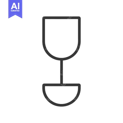 Aset premium populer: A simple illustration of a stemmed glassware symbol