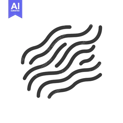 Aset premium populer: Stylized illustration of several curved wavy flowing parallel lines