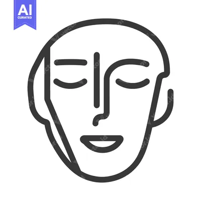 Popular premium asset: A Simple Black and White Illustration of a Smiling Face