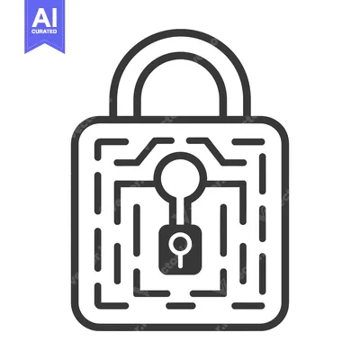 Premium design asset: Digital padlock with circuit board design