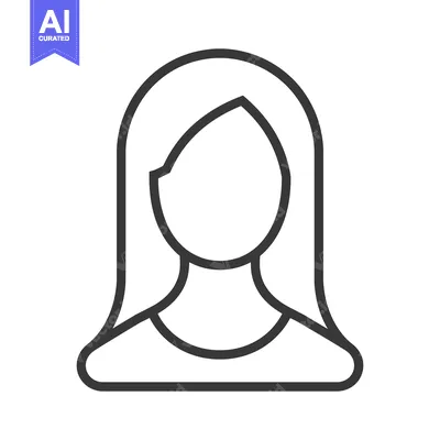 Aset premium populer: A simple vector illustration of a woman with long straight hair